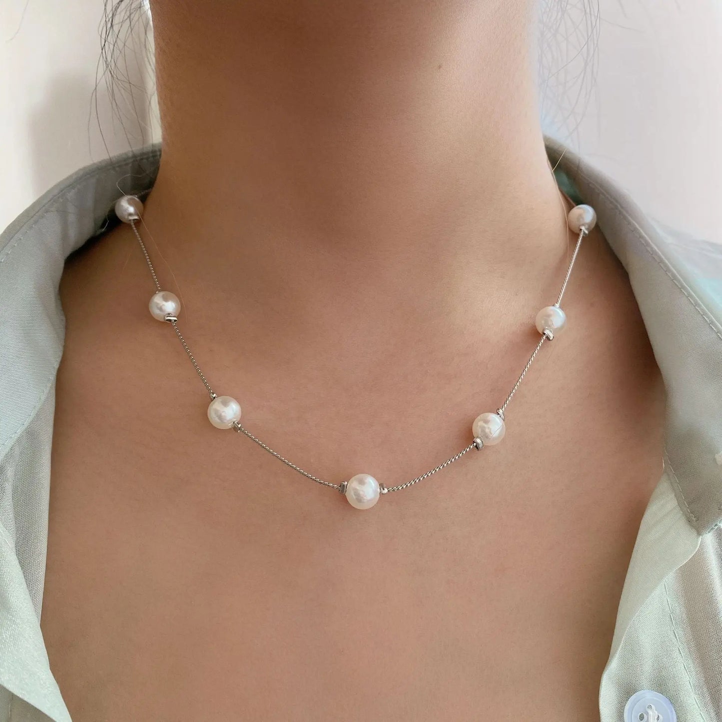 High-grade Niche Pearl Clavicle Pearl Necklace - Rehmiar