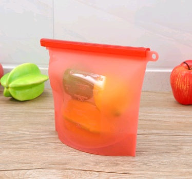 Silicone fresh-keeping vacuum sealed bag for food storage