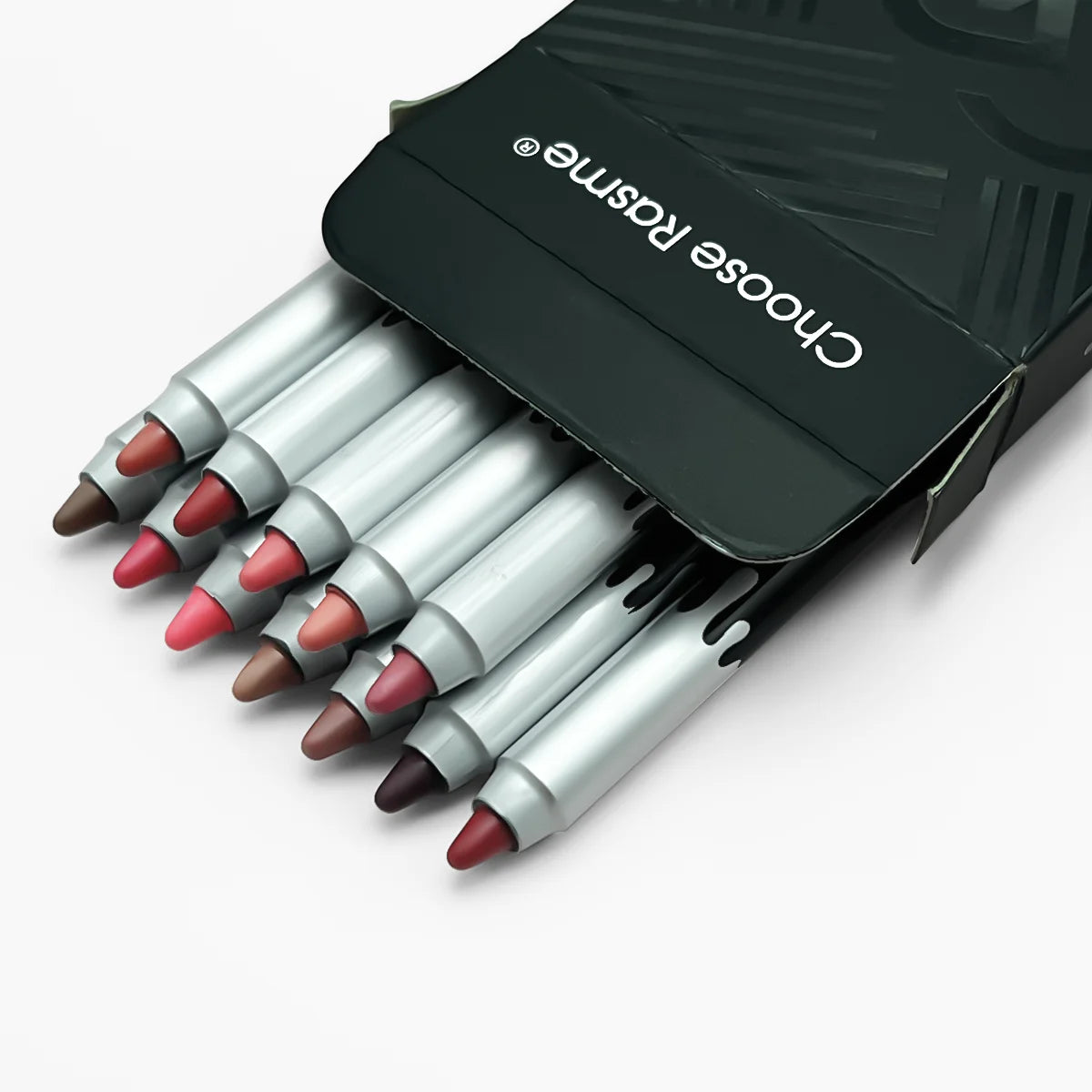 12 colour matte lip liner set, lipstick pen in 12 colours, durable lip makeup - Rehmiar