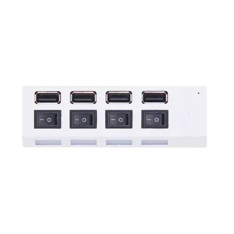 USB 2.0 Hub with Power Adapter – 4/7 Port USB Splitter with On/Off Switch for PC Laptop - Rehmiar