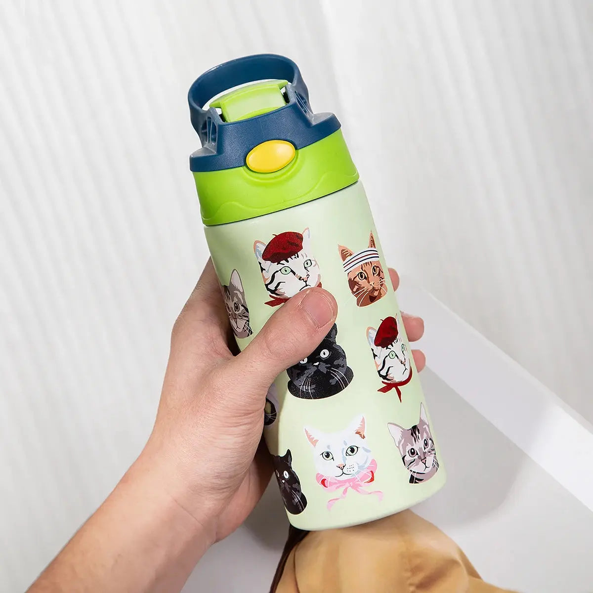 350ml Cartoon Insulated Stainless Steel Thermos Cup – Kids Cartoon Print Vacuum Flask - Rehmiar