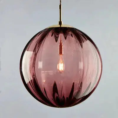 Modern Led Pendant Light Nordic Glass Ball Hang Lamp for Bedroom Dining Room Bar Decor