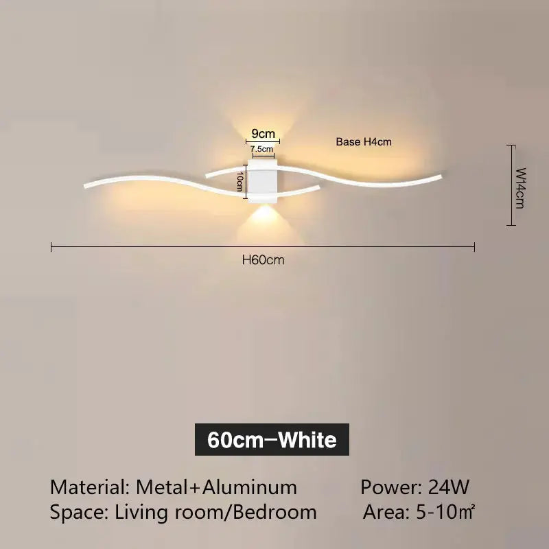 Modern Long Strip LED Wall Lamp - Rehmiar