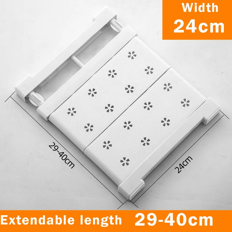 Space Saving Adjustable Wall Mounted Closet Organizer Storage Shelf - Rehmiar