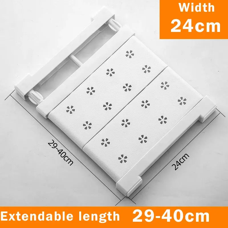 Space Saving Adjustable Wall Mounted Closet Organizer Storage Shelf Rehmiar