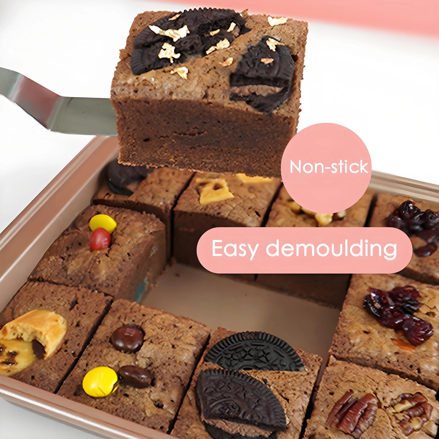 Commercial Carbon Steel Brownie Pan - 18-Slice Baker-Approved Tray ✔Detachable Dividers & NSF-Certified (13x9in Oven Essential)