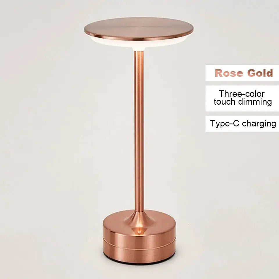 Touch Sensor LED Table Lamp – USB Rechargeable, Portable Night Light for Bedroom, Reading, Restaurant & Hotel - Rehmiar