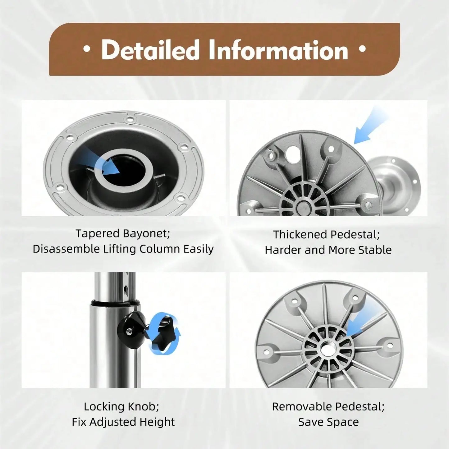 Adjustable Table Pedestal Stand Base - Rehmiar