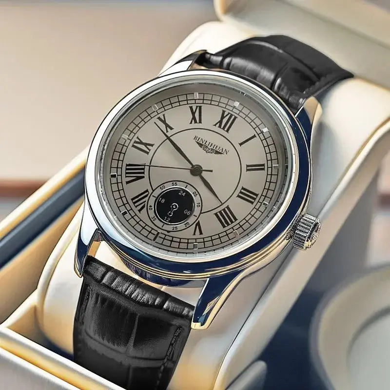 Men’s Business Quartz Wristwatch – Luxury Style, Waterproof Leather Strap - Rehmiar