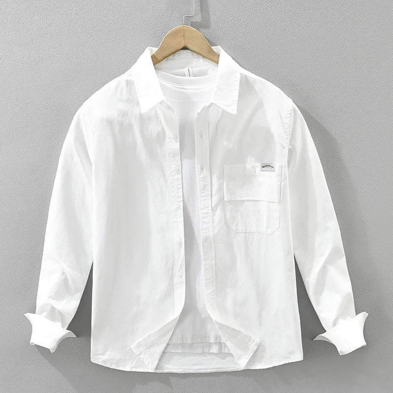 Autumn New Turn-down Versatile Collar Cargo Long Sleeve Shirt - Rehmiar