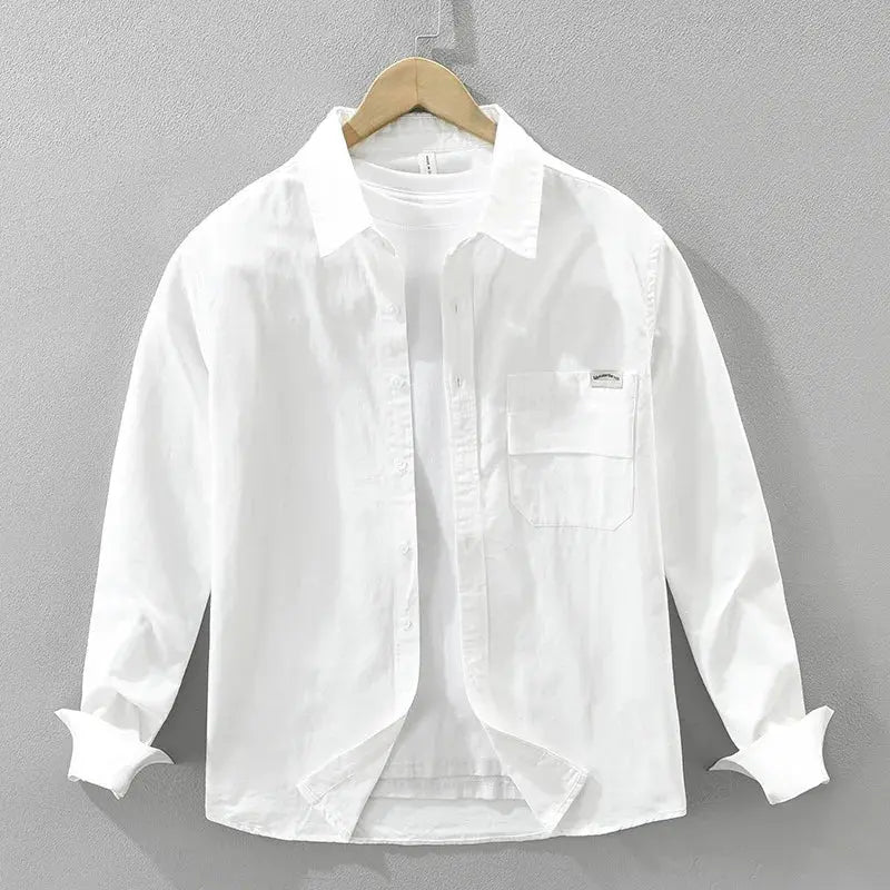 Autumn New Turn-down Versatile Collar Cargo Long Sleeve Shirt - Rehmiar