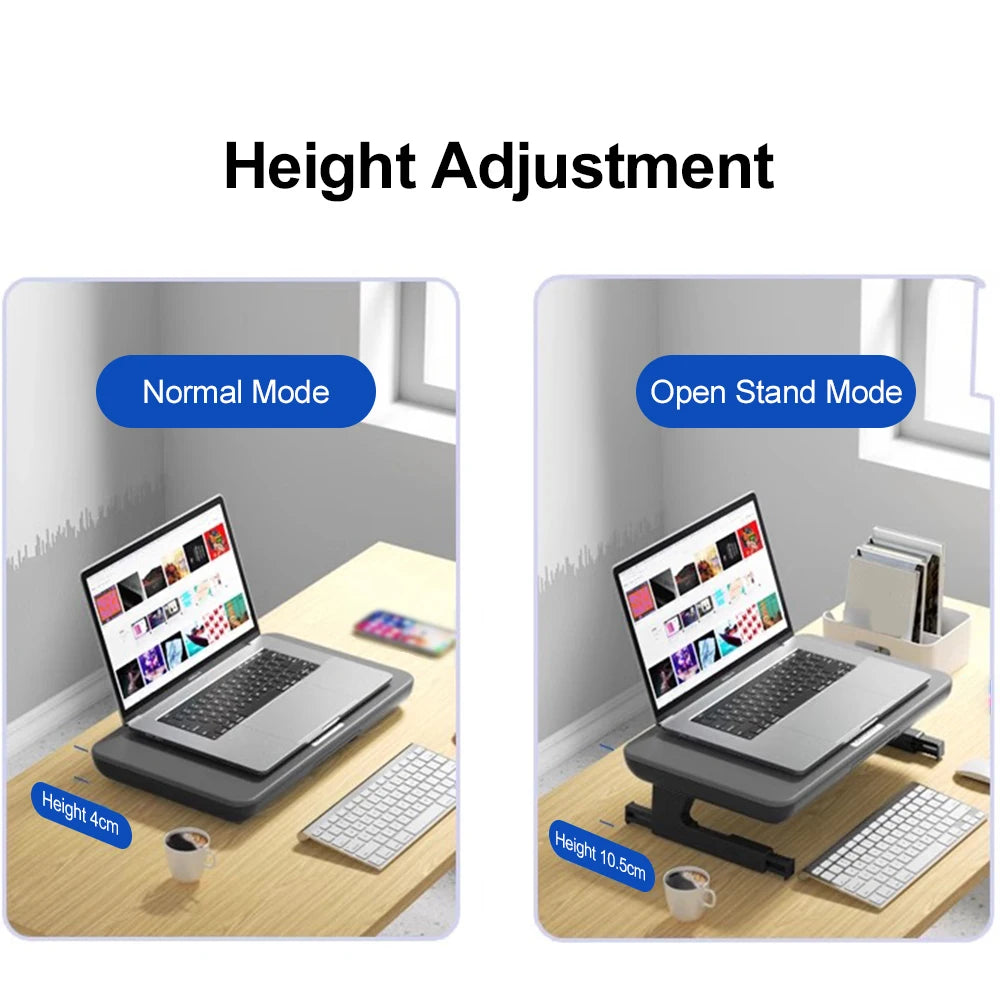 Foldable Laptop Stand Computer Riser, Computer Raising Stand Monitor Base for Desk, Ergonomic Design, Two-Stage Height Adjustmen