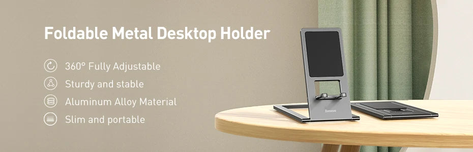 Baseus Laptop Stand for MacBook Air Pro Foldable Aluminium Vertical Notebook Stand Scalable Adjustable Support Tablet Kickstand