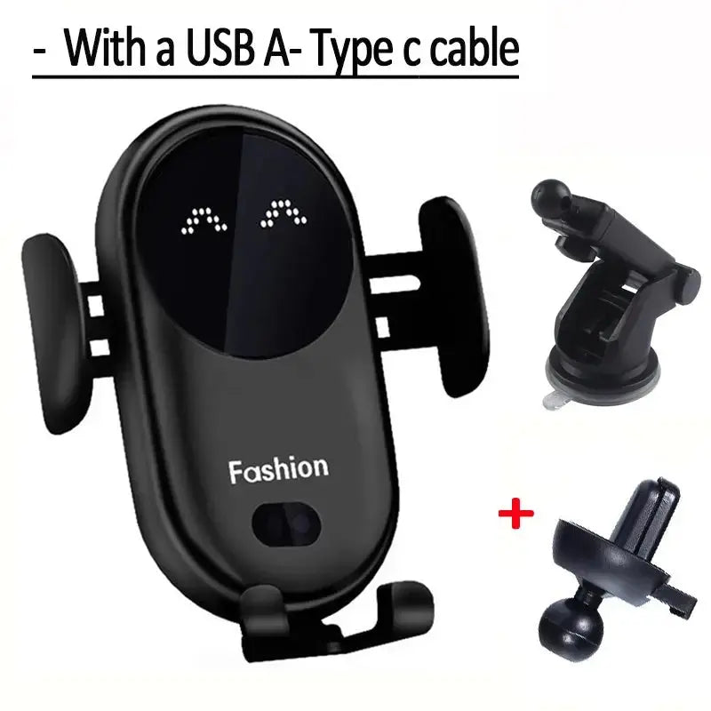 30W Wireless Car Charger Mount Air Vent Auto Clamping Fast Charging Phone Holder - Rehmiar