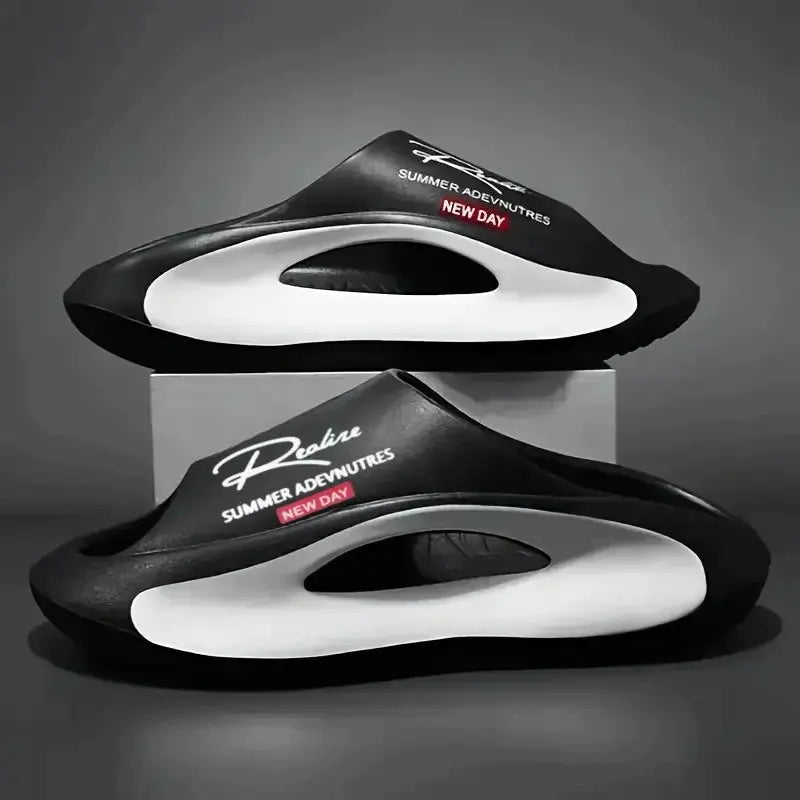Men’s EVA Cartoon Design Slides – Lightweight Open Toe Indoor & Outdoor Comfort Sandals - Rehmiar