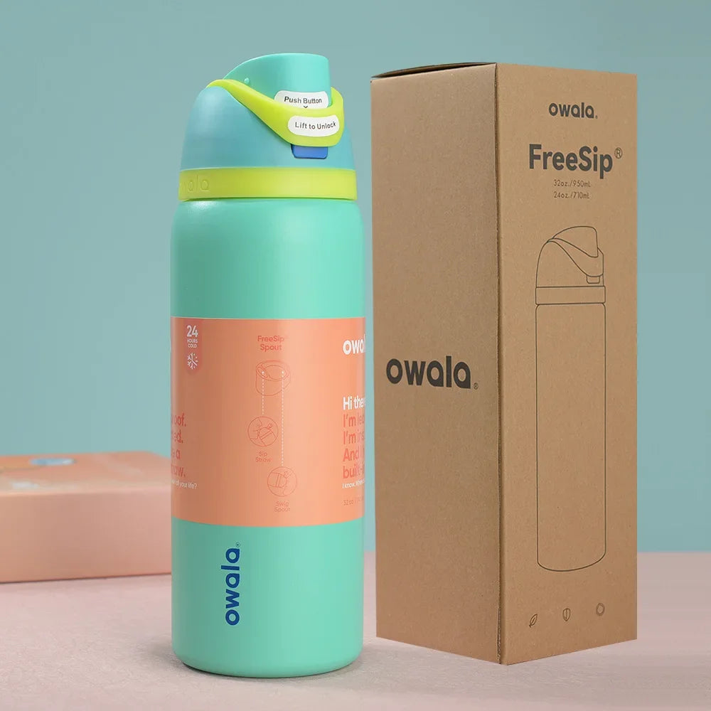 Insulated Stainless Steel Sports Water Bottle with Straw