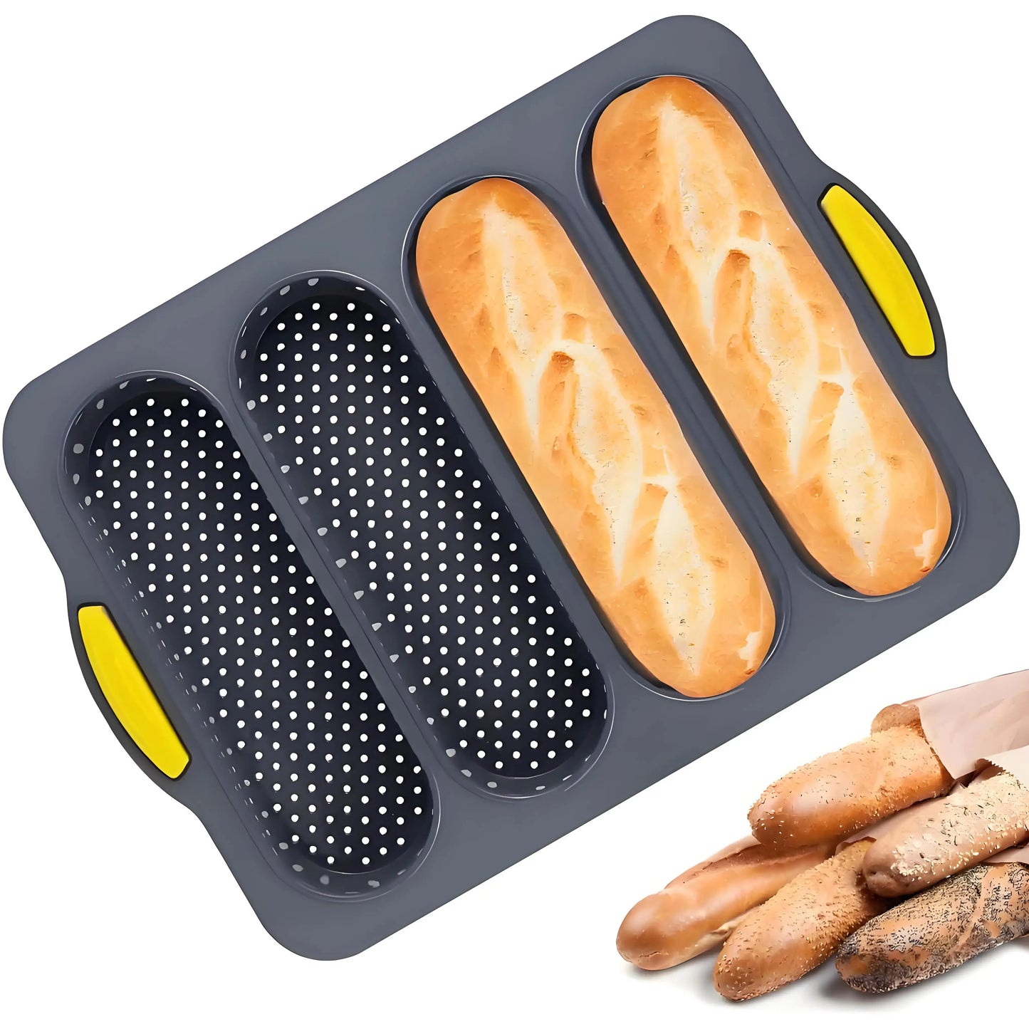 Large Silicone Non-Stick Baguette Baking Mold - Rehmiar