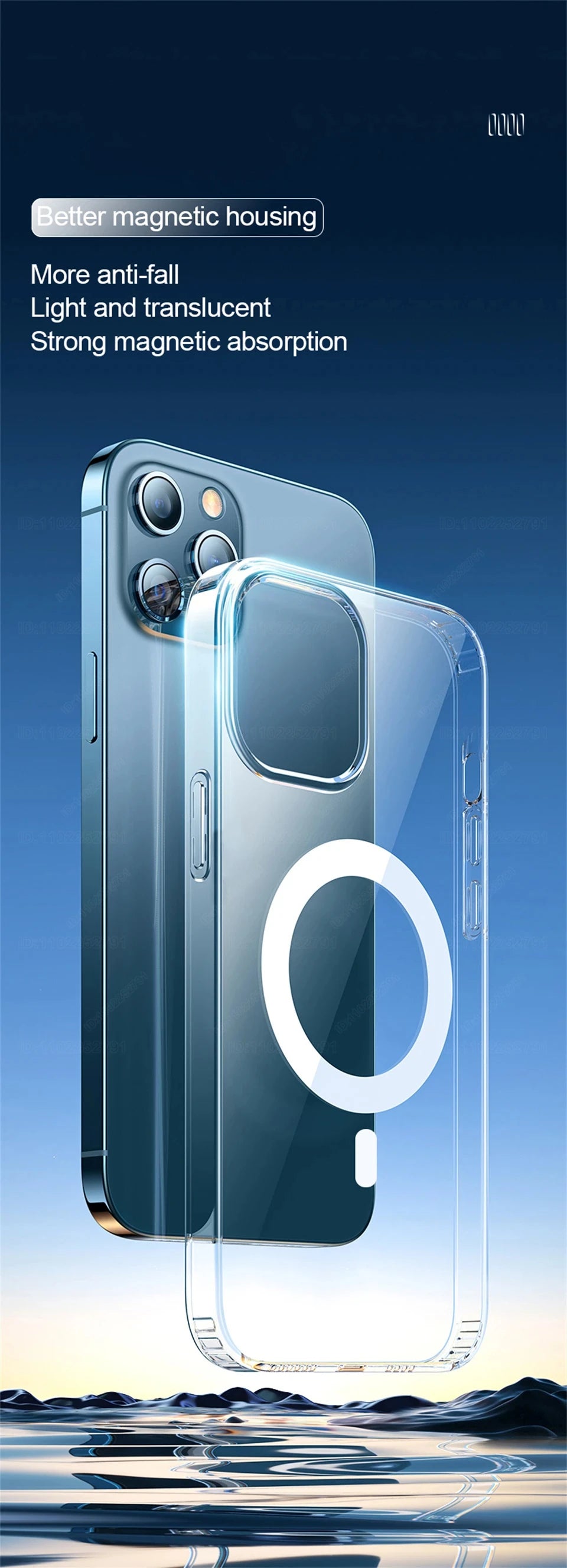 for Magsafe Magnetic Wireless Charge Phone Case for iPhone 15 14 13 12 11 16 Pro Max Mini Xs XR 8 Plus Hard Acrylic Clear Cover