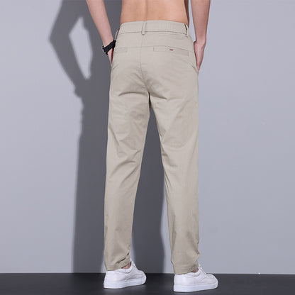 Men's Springsummer Business Casual Pants Straight Slim Fit Breathable Men's Pants - Rehmiar