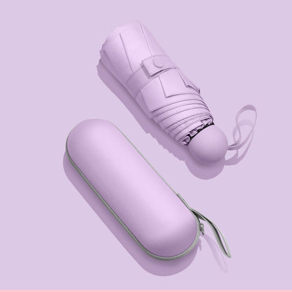 Sun Umbrella Female Sunscreen Anti Ultraviolet Compact Portable Folding 50 Off Pocket Capsule Sun And Rain Umbrella Dual-use Umbrella - Rehmiar