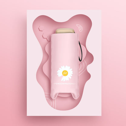 Sun Umbrella Female Sunscreen Anti Ultraviolet Compact Portable Folding 50 Off Pocket Capsule Sun And Rain Umbrella Dual-use Umbrella - Rehmiar