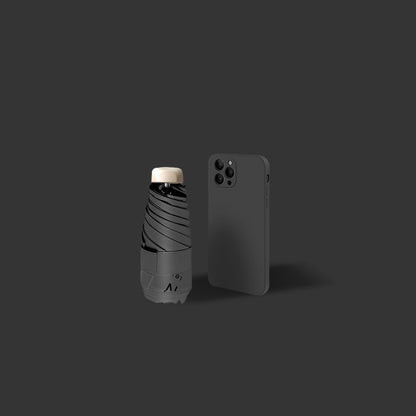 Sun Umbrella Female Sunscreen Anti Ultraviolet Compact Portable Folding 50 Off Pocket Capsule Sun And Rain Umbrella Dual-use Umbrella - Rehmiar