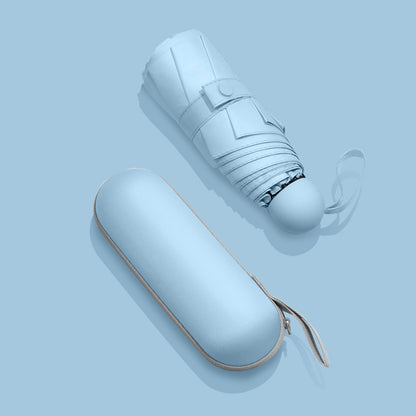 Sun Umbrella Female Sunscreen Anti Ultraviolet Compact Portable Folding 50 Off Pocket Capsule Sun And Rain Umbrella Dual-use Umbrella - Rehmiar