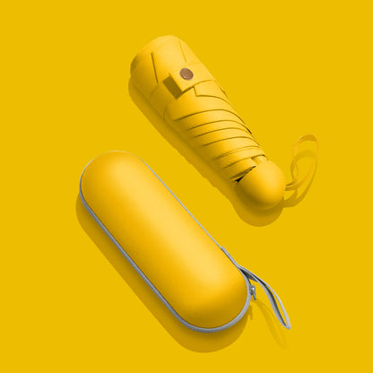 Sun Umbrella Female Sunscreen Anti Ultraviolet Compact Portable Folding 50 Off Pocket Capsule Sun And Rain Umbrella Dual-use Umbrella - Rehmiar