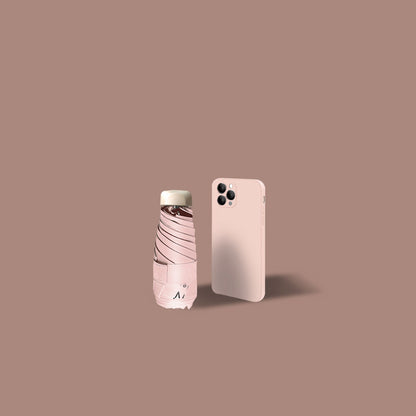 Sun Umbrella Female Sunscreen Anti Ultraviolet Compact Portable Folding 50 Off Pocket Capsule Sun And Rain Umbrella Dual-use Umbrella - Rehmiar