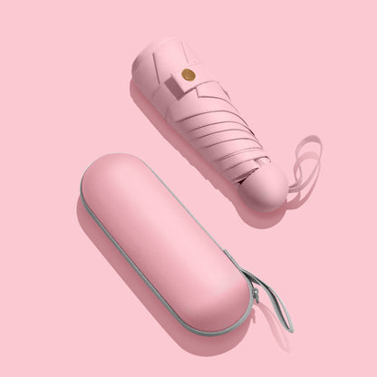 Sun Umbrella Female Sunscreen Anti Ultraviolet Compact Portable Folding 50 Off Pocket Capsule Sun And Rain Umbrella Dual-use Umbrella - Rehmiar