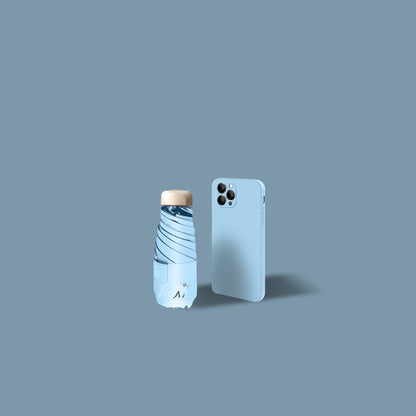 Sun Umbrella Female Sunscreen Anti Ultraviolet Compact Portable Folding 50 Off Pocket Capsule Sun And Rain Umbrella Dual-use Umbrella - Rehmiar