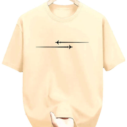 Pattern Printed Comfortable Sports Round Neck T-shirt - Rehmiar