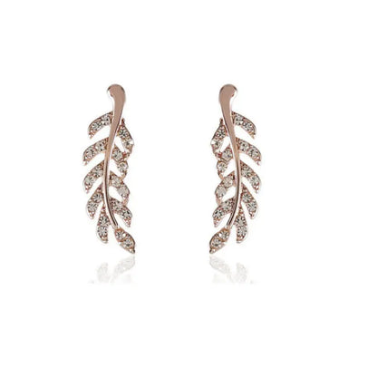 Fashion Symmetrical Hollow Leaves Stud Earrings