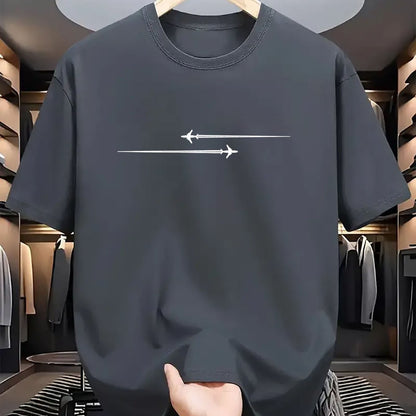 Pattern Printed Comfortable Sports Round Neck T-shirt - Rehmiar