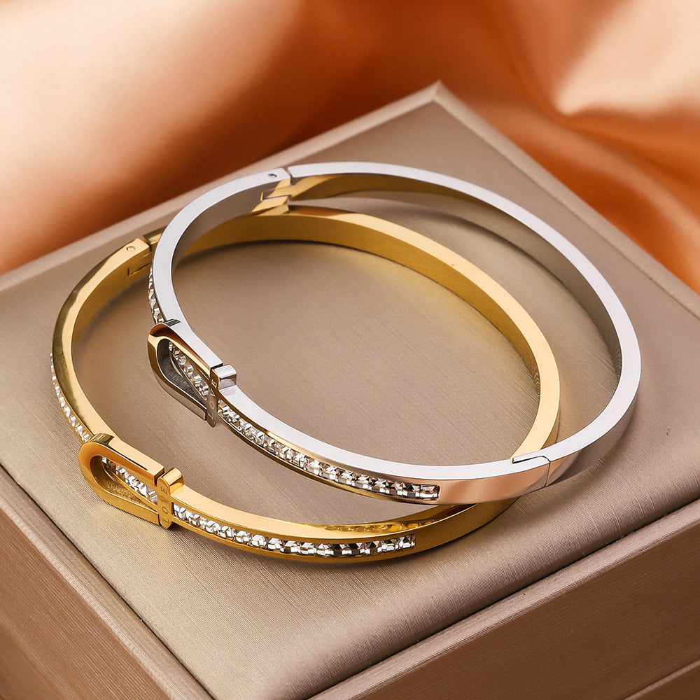 Gold Plating Exquisite Stainless Steel Bracelet Fashion Bracelet & - Rehmiar