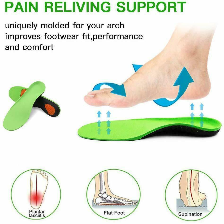 Orthotic Shoe Insoles Inserts Flat Feet High Arch Support For Plantar - Rehmiar
