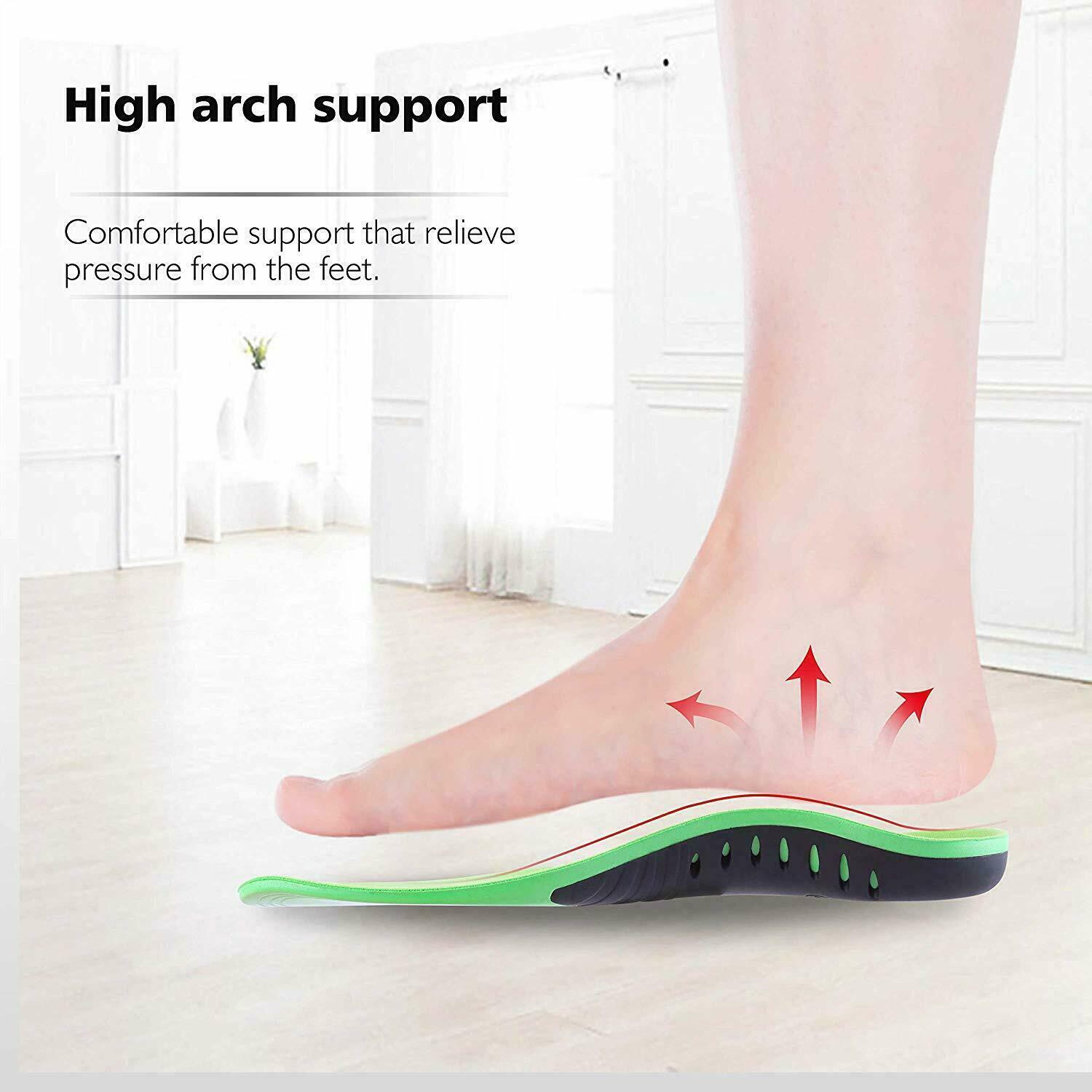Orthotic Shoe Insoles Inserts Flat Feet High Arch Support For Plantar - Rehmiar