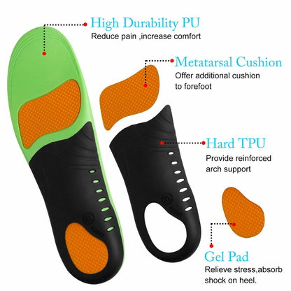 Orthotic Shoe Insoles Inserts Flat Feet High Arch Support For Plantar - Rehmiar