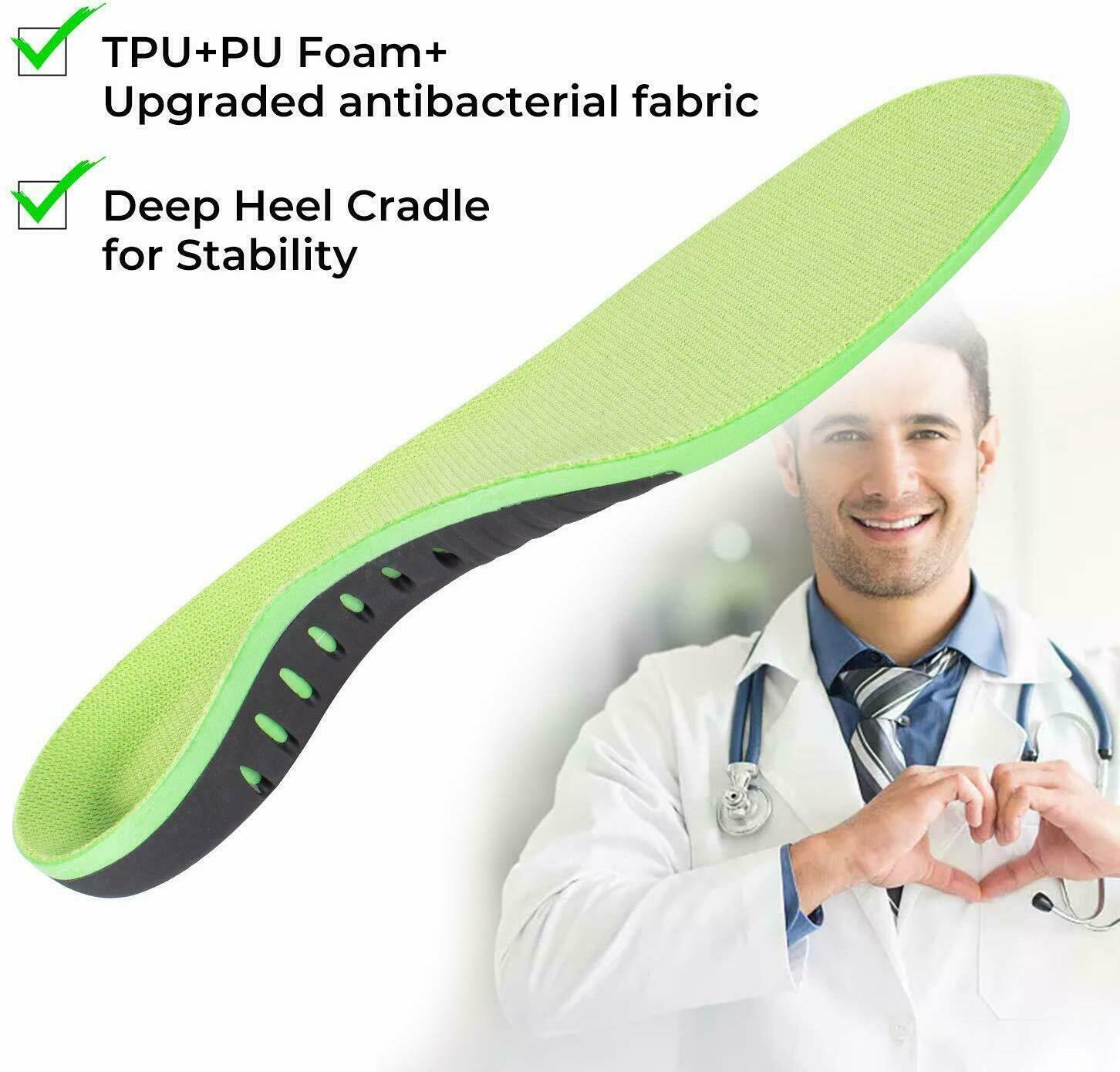 Orthotic Shoe Insoles Inserts Flat Feet High Arch Support For Plantar - Rehmiar