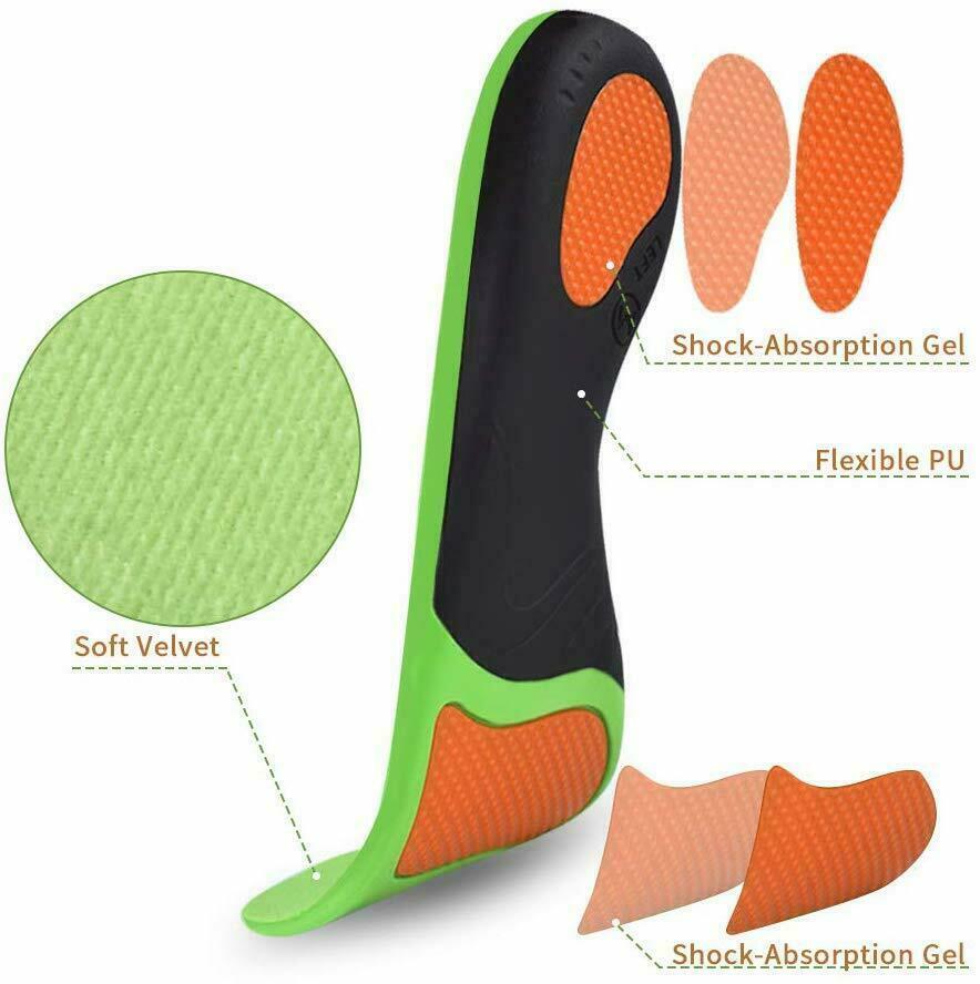 Orthotic Shoe Insoles Inserts Flat Feet High Arch Support For Plantar - Rehmiar