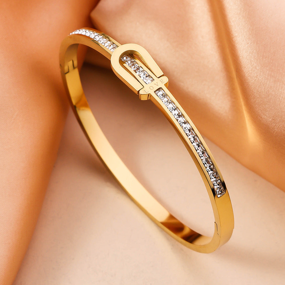 Gold Plating Exquisite Stainless Steel Bracelet Fashion Bracelet & - Rehmiar