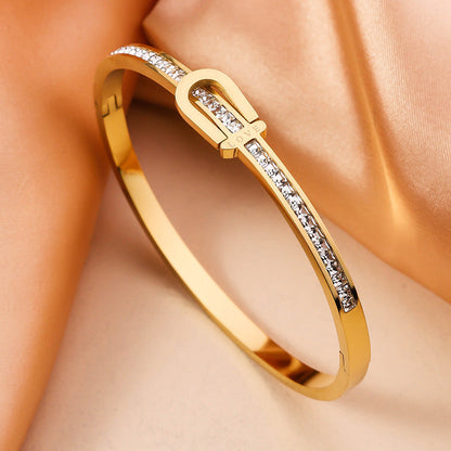Gold Plating Exquisite Stainless Steel Bracelet Fashion Bracelet & - Rehmiar