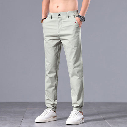 Men's Springsummer Business Casual Pants Straight Slim Fit Breathable Men's Pants - Rehmiar
