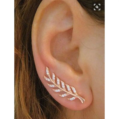 Fashion Symmetrical Hollow Leaves Stud Earrings