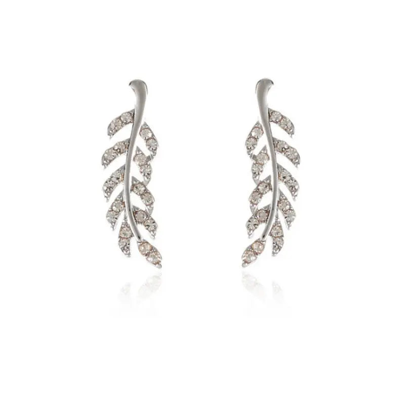 Fashion Symmetrical Hollow Leaves Stud Earrings