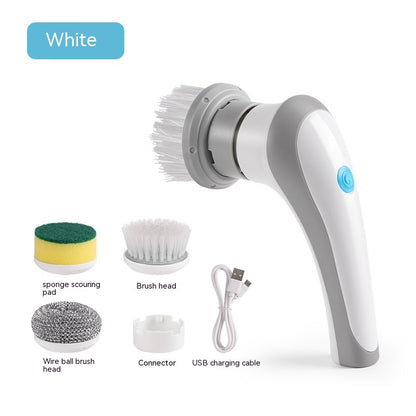 Electric Cleaning Brush 4 In 1 Spinning Scrubber Handheld Electric Cordless Cleaning Brush Portable - Rehmiar