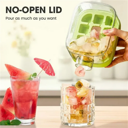 2-in-1 Ice Cube Making Water Bottle with Straw – Touch-Free Push-Type Easy Release Ice Mold - Rehmiar