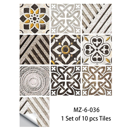 10pcs Blue & Gray Matte Surface Wall Sticker Film - Rehmiar