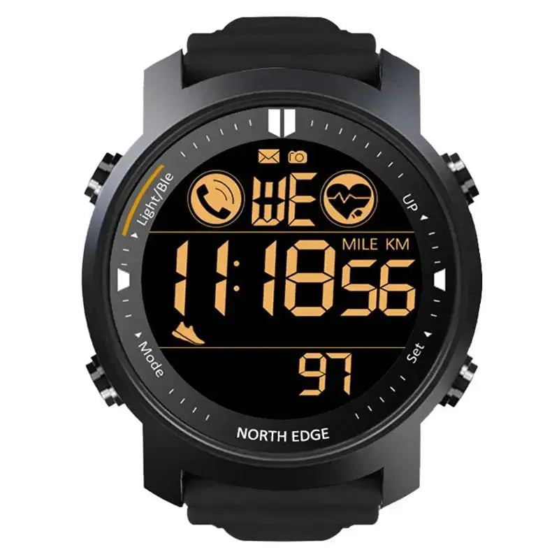 NORTH EDGE Men’s Digital Sports Watch – 50M Waterproof Military Running Wristwatch - Rehmiar