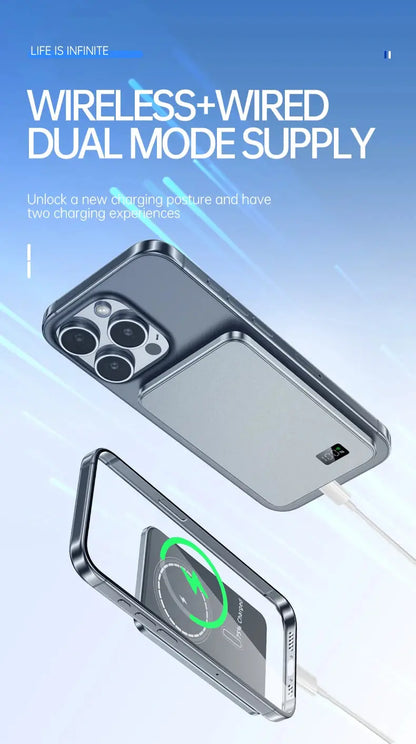 Ultra Thin MagSafe Power Bank – Magnetic Wireless Fast Charging with LED Display for iPhone, Samsung & AirPods - Rehmiar